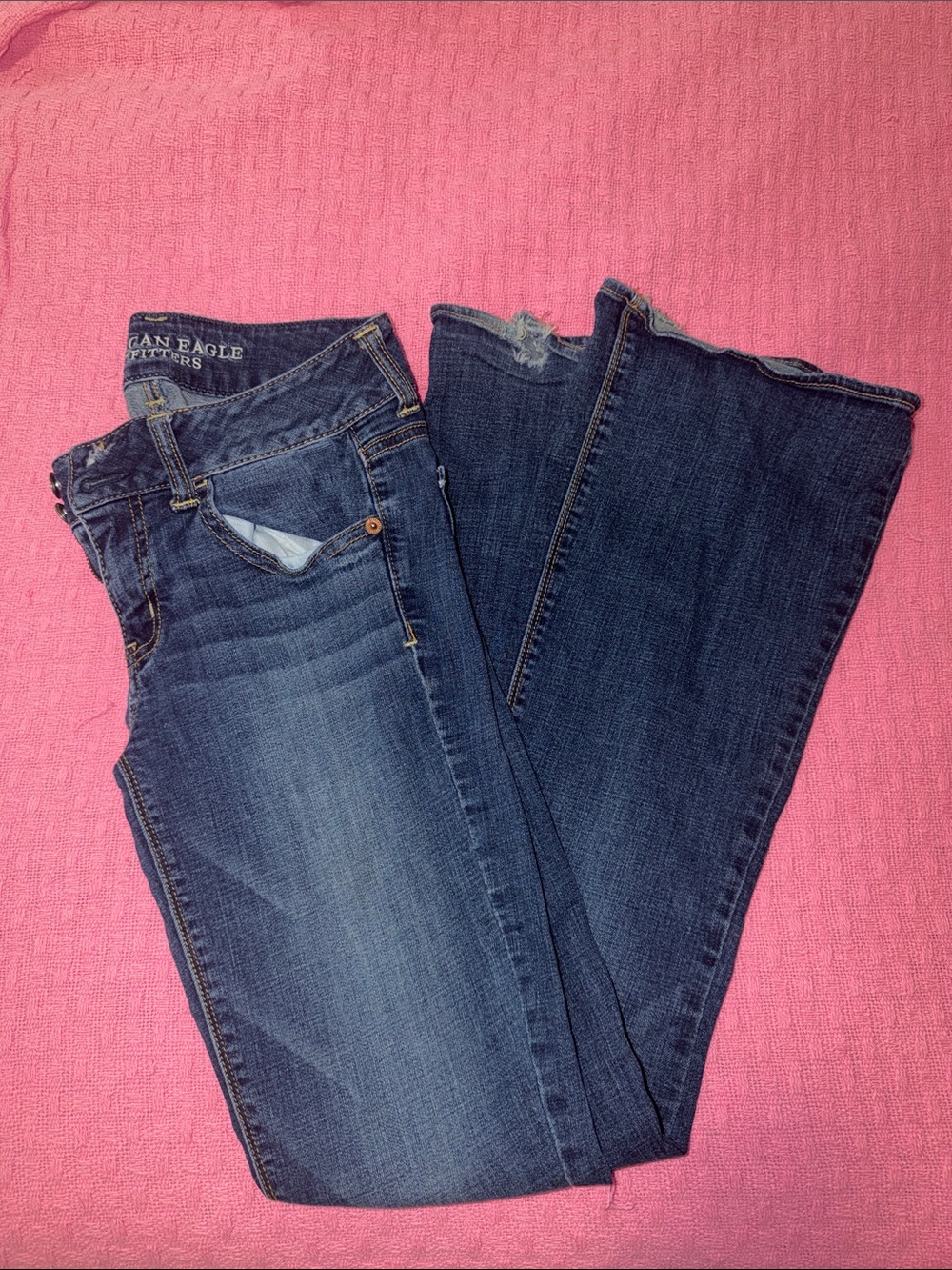 American Eagle Outfitters Women's Artist Blue Bootcut Jeans